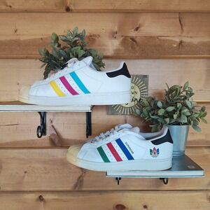 adidas Superstar Colorful Trefoil Cloud White Size US 10 UK 9.5